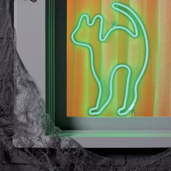 LED Flickering Cat Neon Light